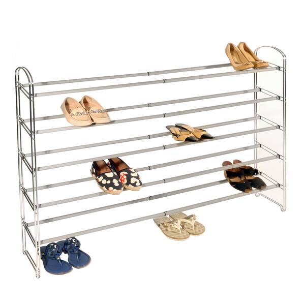 Shop Black Friday Deals On Seville Chrome Metal Classics 5 Tier Expandable Shoe Rack Overstock 11903872