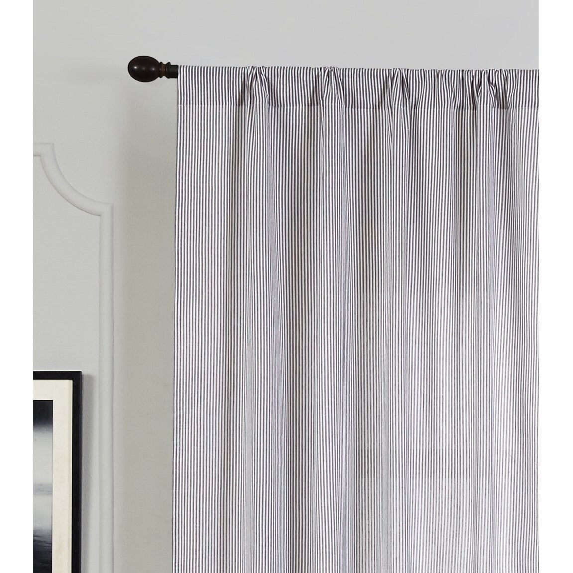 Shop Cottage Home Grey Seersucker Cotton 42 X 96 Single Curtain