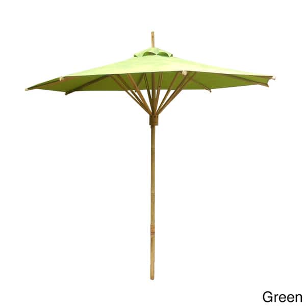 Shop Black Friday Deals On 7 Foot Bamboo Umbrella With Polyester Canvas Overstock 11904212