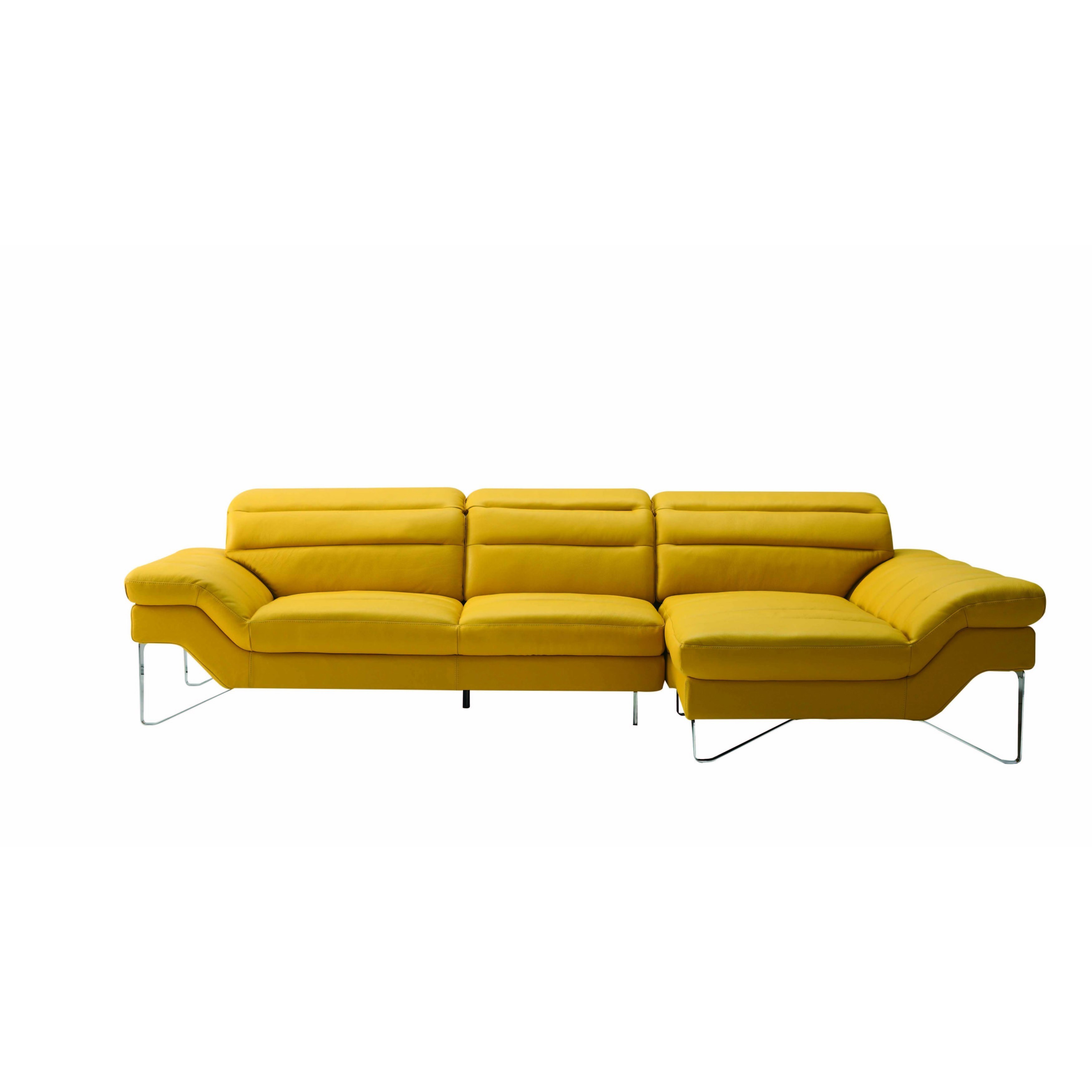 Shop Divani Casa 994b Modern Yellow Leather Sectional Sofa Free