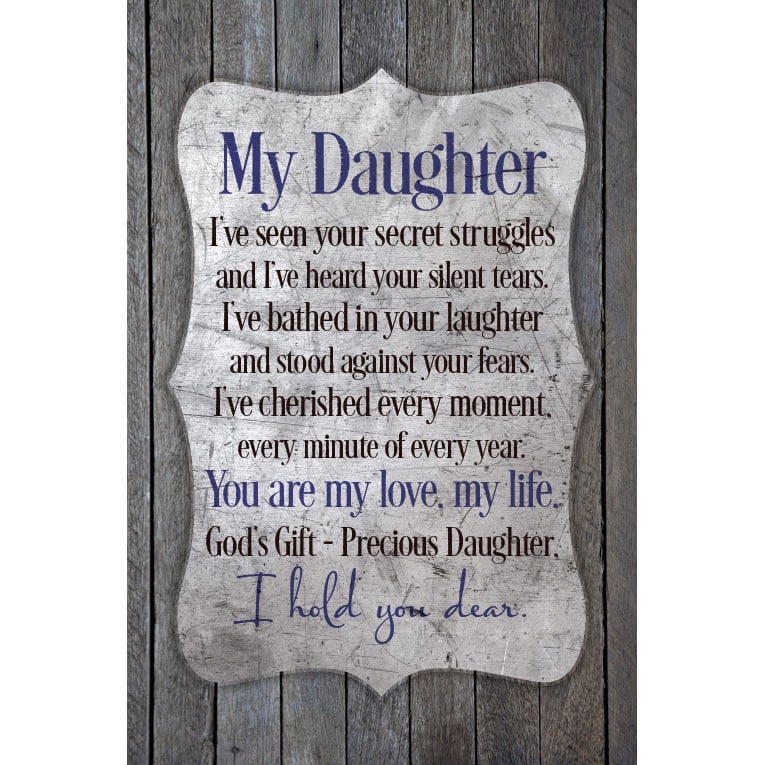 New Horizons 'My Daughter' Wood Plaque