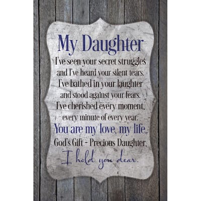 New Horizons 'My Daughter' Wood Plaque