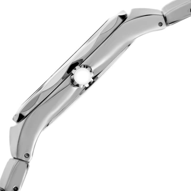 Akribos XXIV Women's Quartz Swarovski Crystal Silver-Tone Bracelet Watch