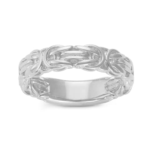 Gioelli Sterling Silver Byzantine Eternity Band Ring