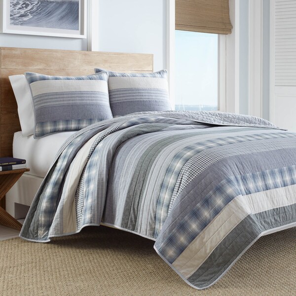 Nautica Durham Cotton Reversible Quilt - Free Shipping Today ...