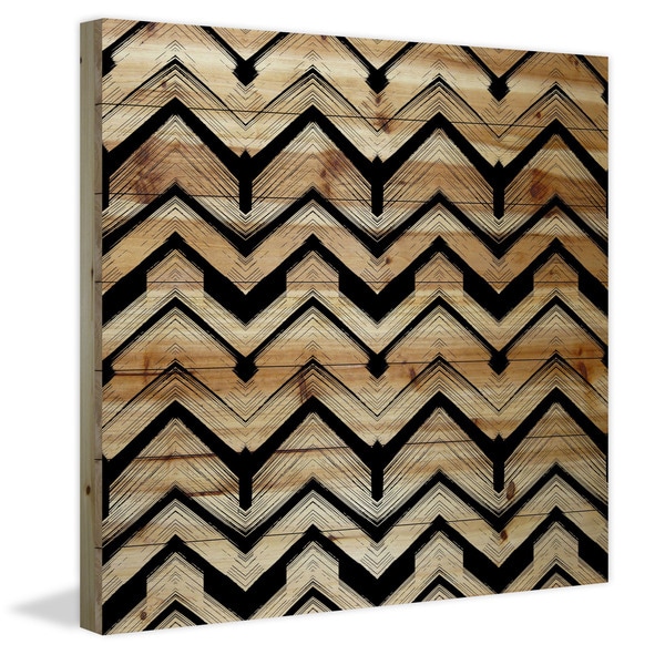 Marmont Hill - Handmade Rooftops Painting Print on Natural Pine Wood