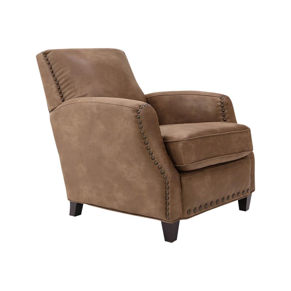 Sarah Light Brown Bonded Leather Club Chair