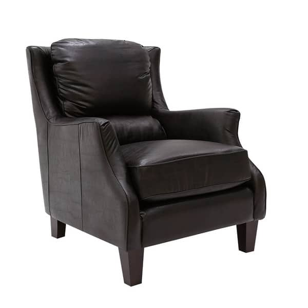 Shop Ross Dark Brown Bonded Leather Club Chair Free Shipping