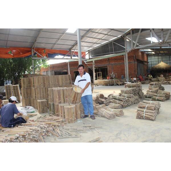 Shop Handmade Brown Wood Door 125 Strands Curtain Vietnam Free