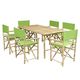 Zew Bamboo Handcrafted 7-piece Rectangular Patio Set - Thumbnail 2
