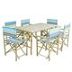 Zew Bamboo Handcrafted 7-piece Rectangular Patio Set - Thumbnail 12