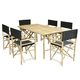 Zew Bamboo Handcrafted 7-piece Rectangular Patio Set - Thumbnail 4