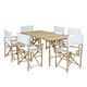Zew Bamboo Handcrafted 7-piece Rectangular Patio Set - Thumbnail 3