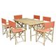 Zew Bamboo Handcrafted 7-piece Rectangular Patio Set - Thumbnail 5