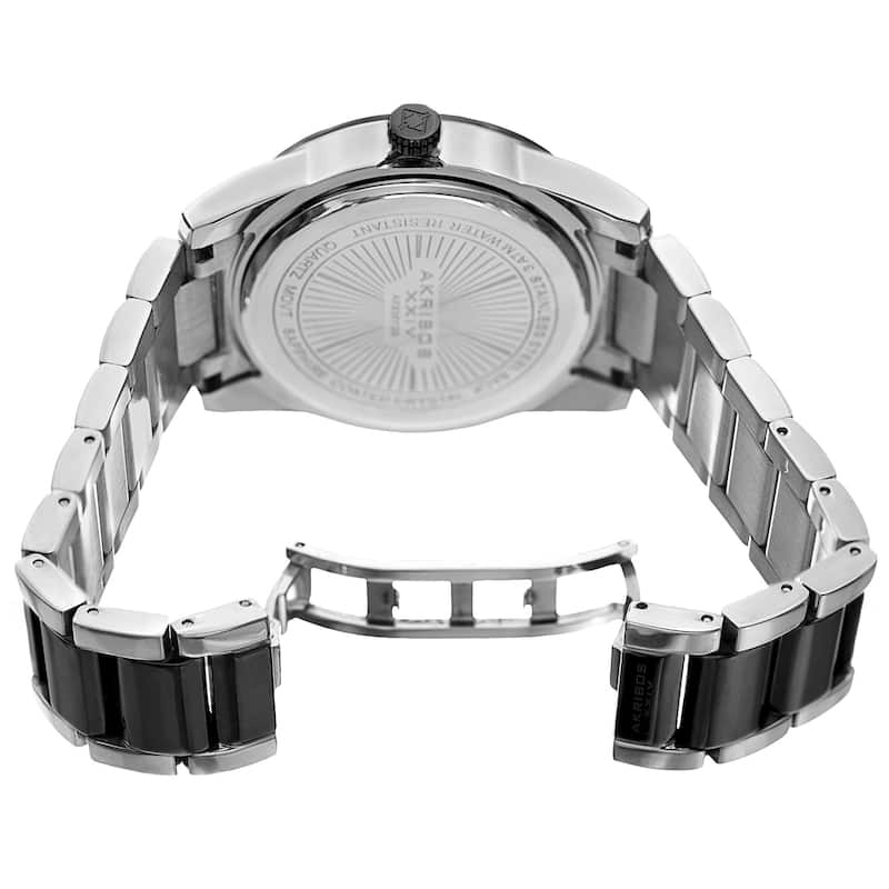 Akribos XXIV Men's Quartz Date Stainless Steel Two-Tone Bracelet Watch