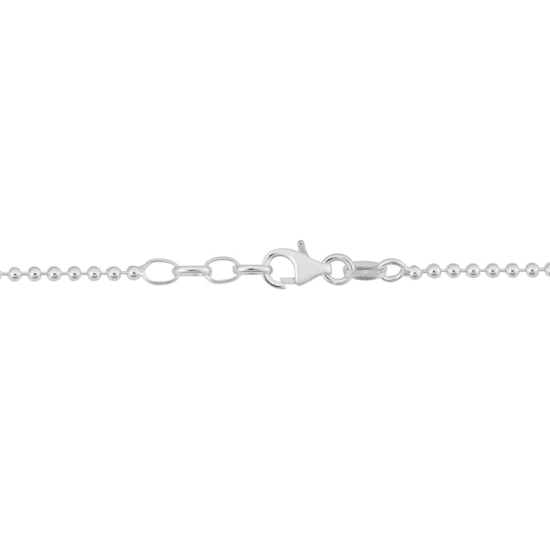 Argento Italia Sterling Silver High Polish Graduated Beads Necklace (17.5 inches)