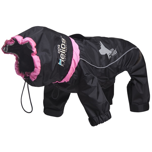 Helios Weather-King Blue/Red/Black Polyester Ultimate Windproof Full-bodied Pet Jacket