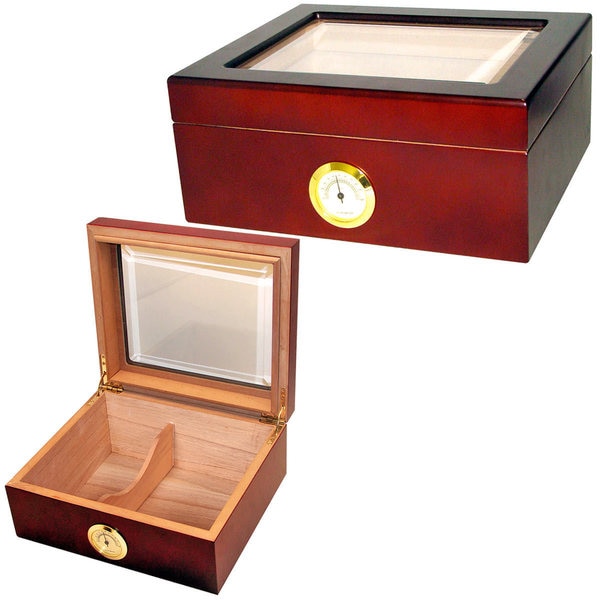 Cuban Crafters Mio 40-cigar Glass-top Humidor