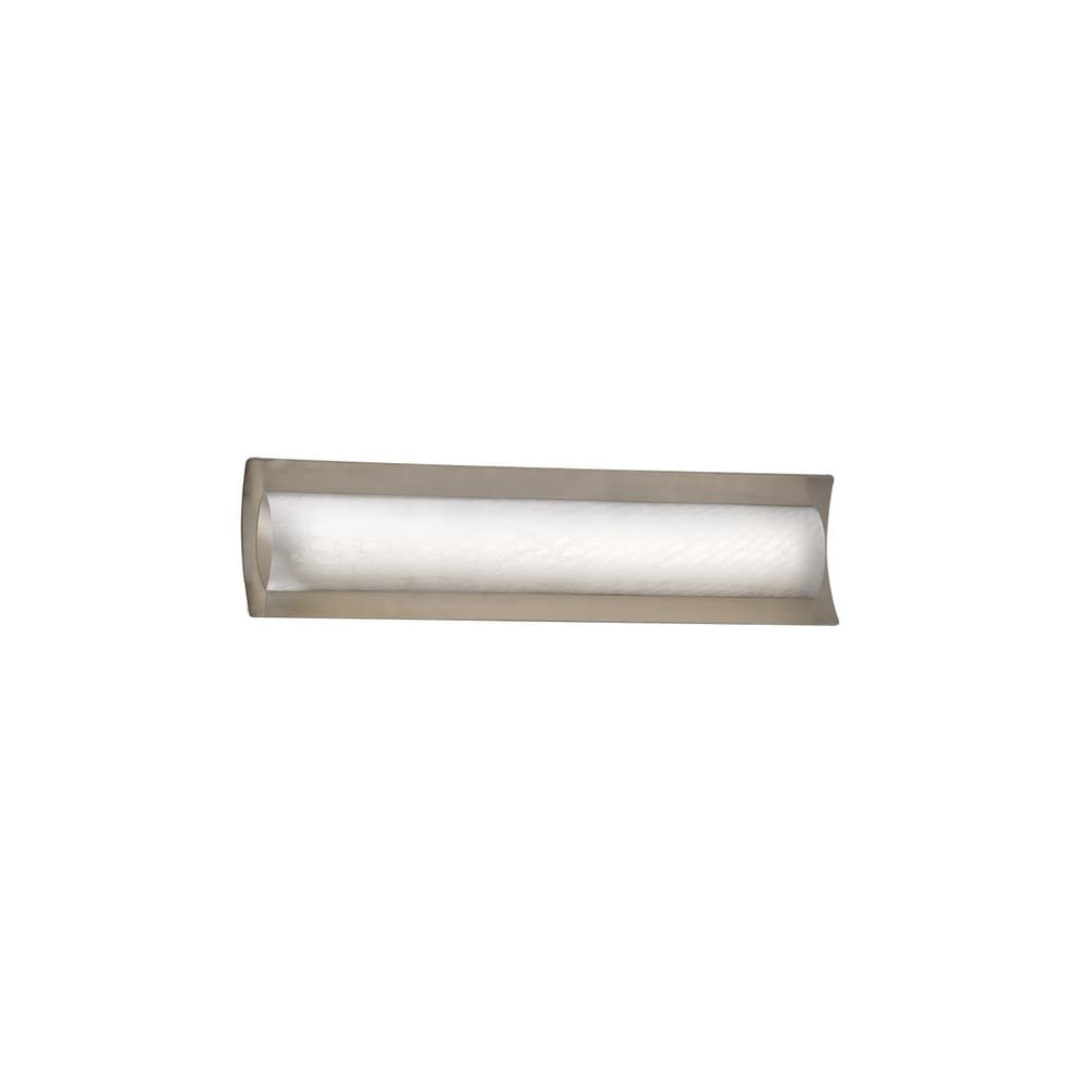Justice Design Fusion Lineate 22-inch Brushed Nickel ADA LED Wall/ Bath Bar, Weave Shade