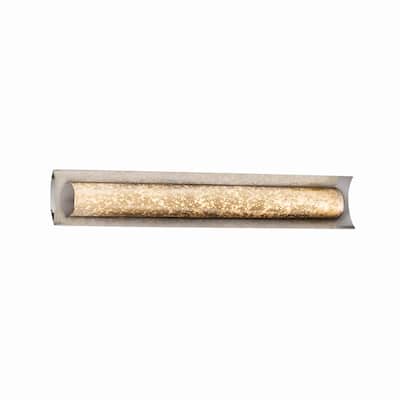 Justice Design Fusion Lineate 30-inch Polished Chrome ADA LED Wall/ Bath Bar, Mercury Shade
