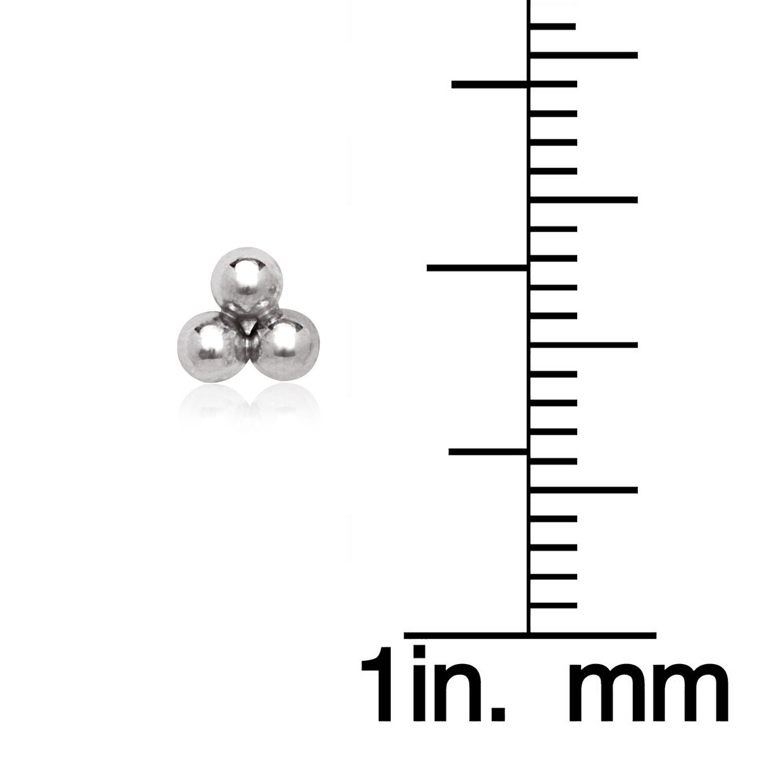 triple ball stud earrings