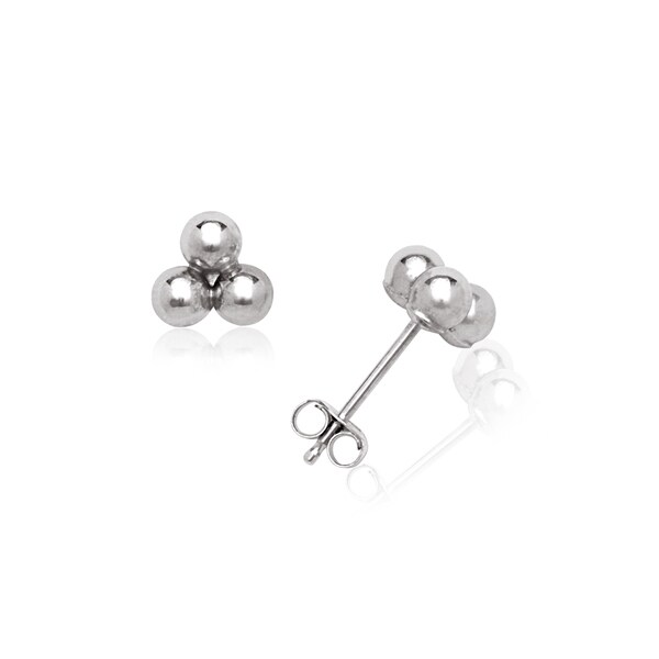 triple ball stud earrings