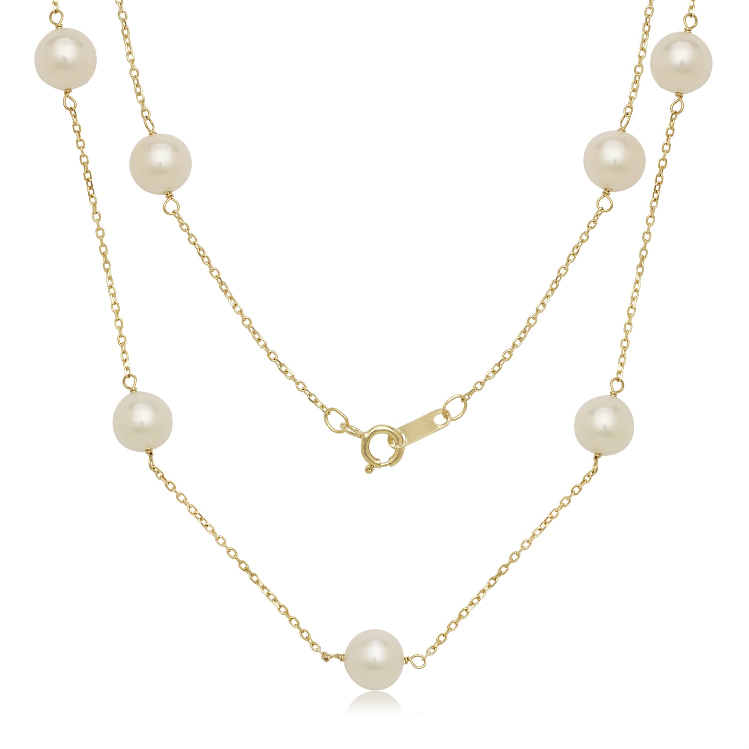 tin cup pearl necklace