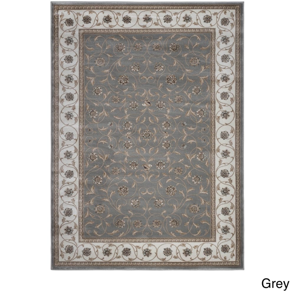 Admire Home Living Plaza Floral Scroll Area Rug