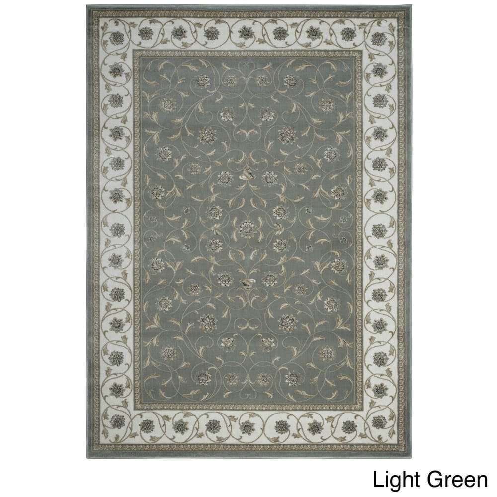 Admire Home Living Plaza Floral Scroll Area Rug