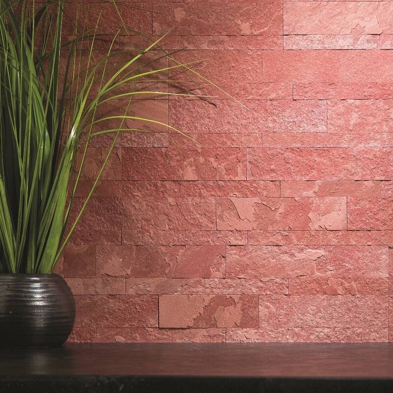Aspect 6 x 24-inch Autumn Sandstone Peel and Stick Stone Backsplash