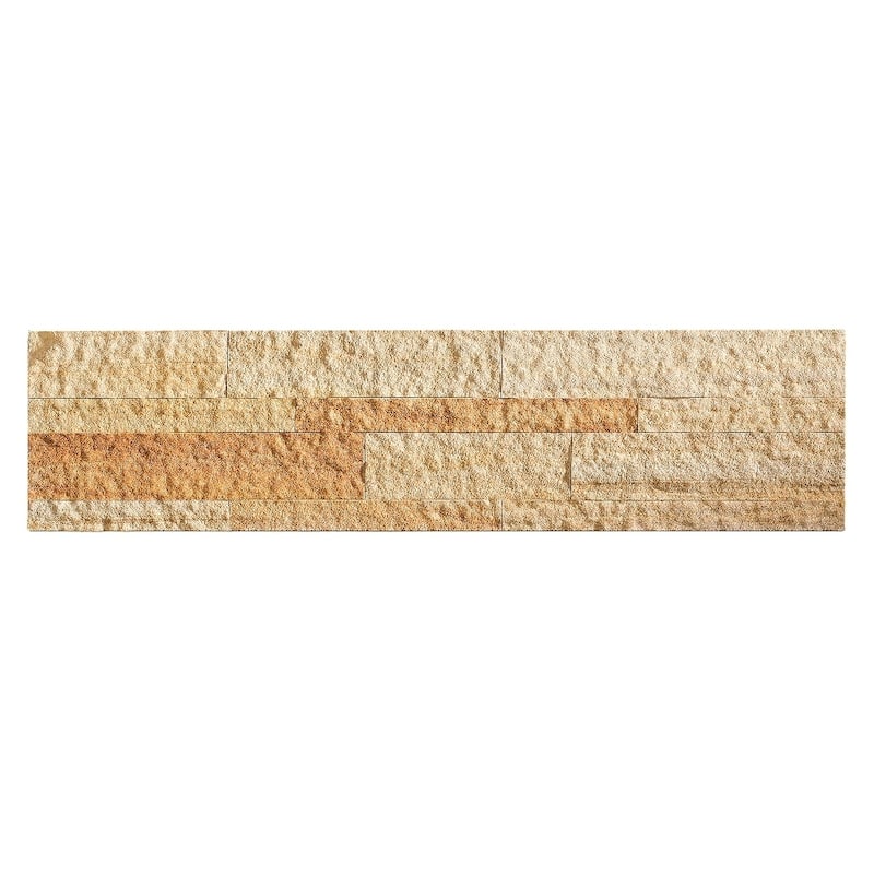 Aspect 5.9-inch x 23.6-inch Golden Sandstone Peel and Stick Stone Backsplash - 6 x 24