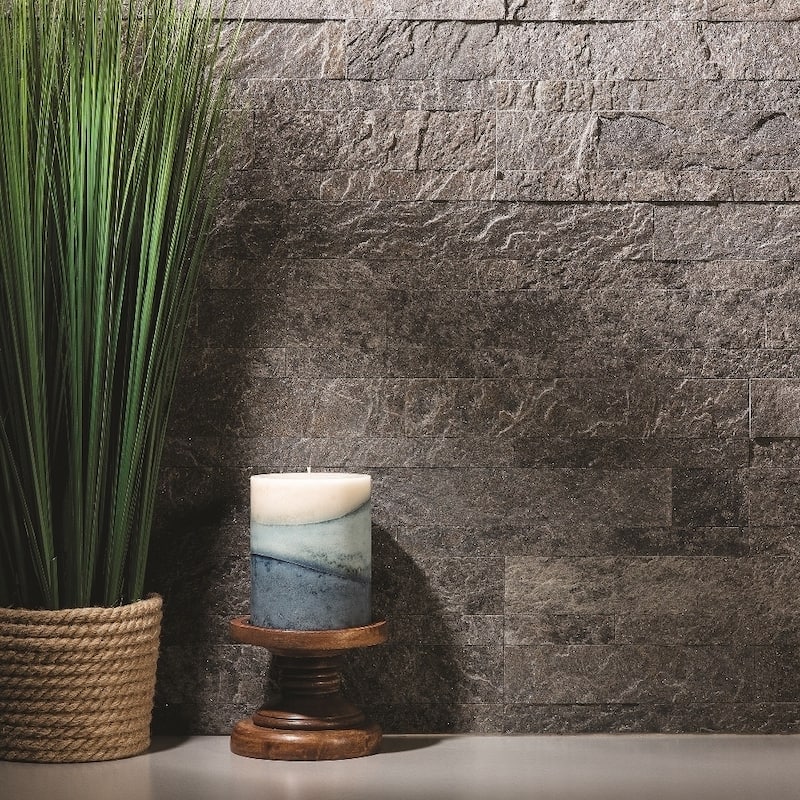 Aspect 6 x 24-inch Frosted Quartz Peel and Stick Stone Backsplash
