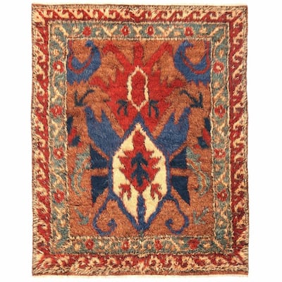 Handmade One-of-a-Kind Shag Gabbeh Wool Rug (Afghanistan) - 6'2 x 7'8