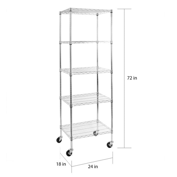 Wall Mount AmGood 12 Width x 24 Length Heavy Duty NSF Certified Stainless Steel Wall Shelf Square Edge Commercial Grade Metal Shelving