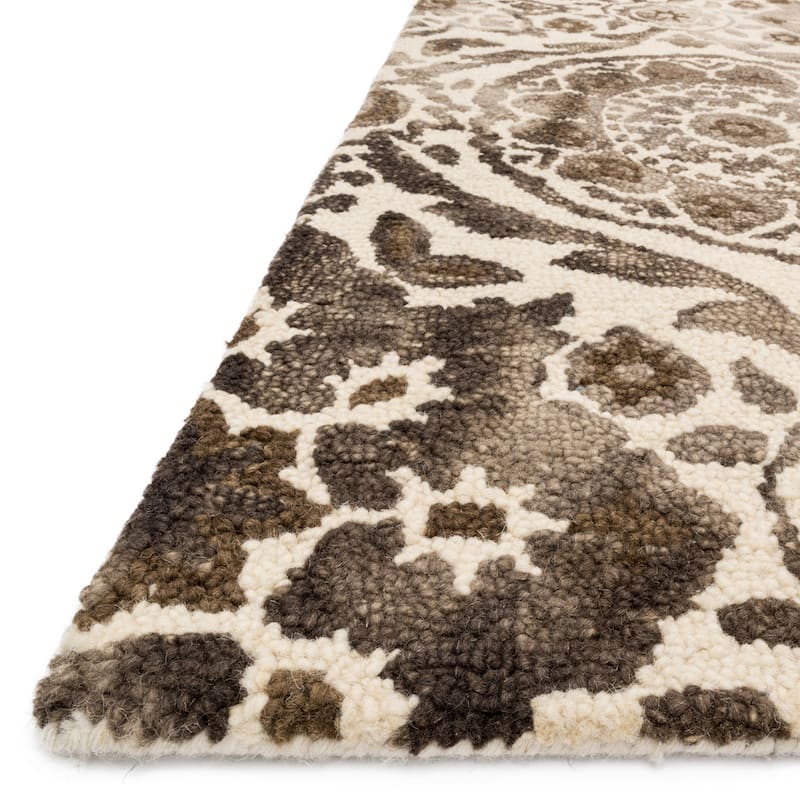 Alexander Home Bella Hand-Hooked Damask 100% Wool Rug