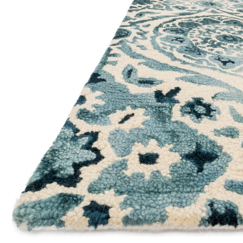 Alexander Home Bella Hand-Hooked Damask 100% Wool Rug
