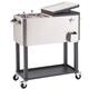TRINITY 80 Quart Stainless Steel Cooler w/ Shelf and Cooler Cover