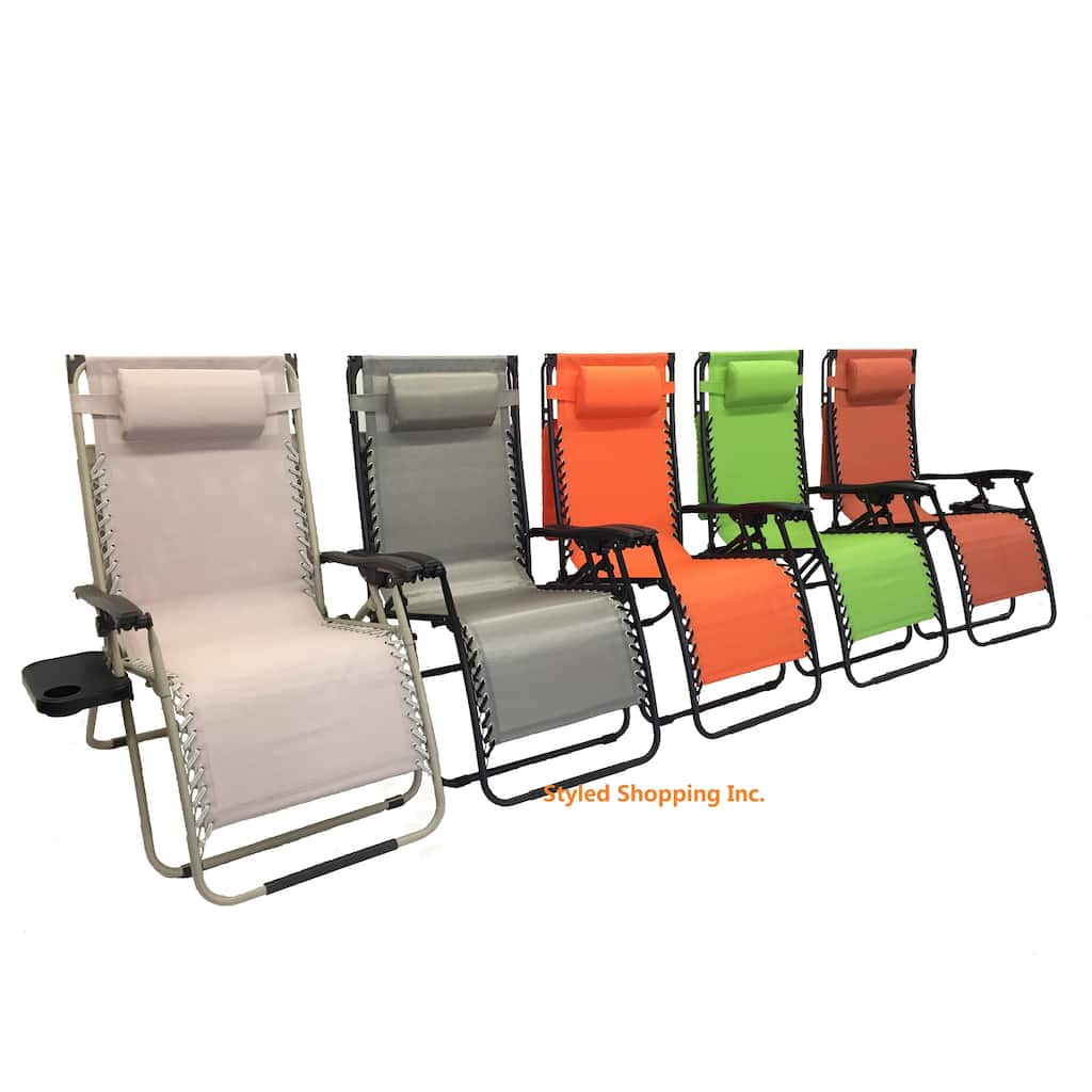 Mesh Fabric With Steel Frame Zero Gravity Chair With Canopy and Tray