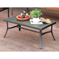 Havenside Home Glouchester Distressed Black Outdoor Coffee Table