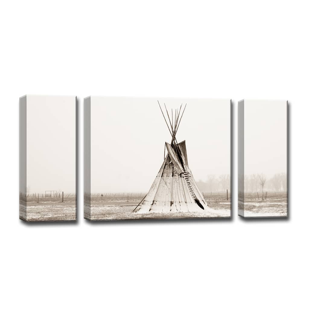 Tipi Snow' 3-Pc Nature Photography Canvas Print Set