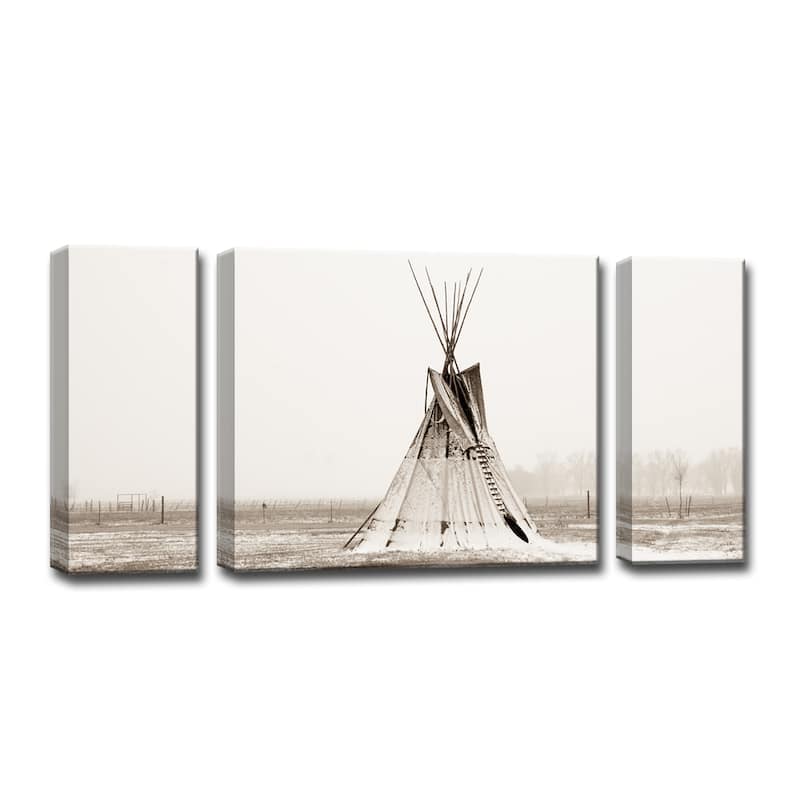 Tipi Snow' 3-Pc Nature Photography Canvas Print Set