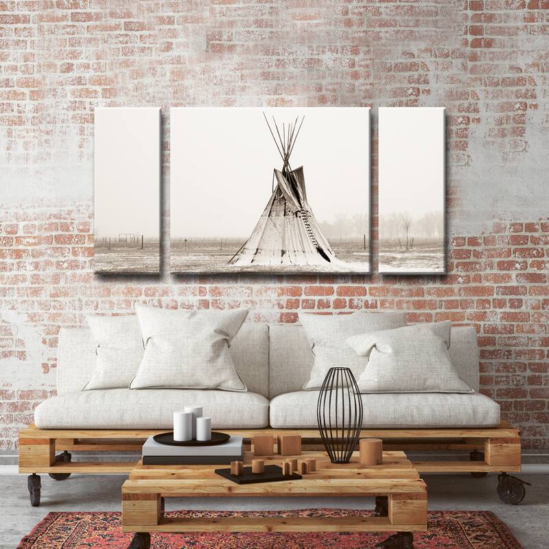 Tipi Snow' 3-Pc Nature Photography Canvas Print Set