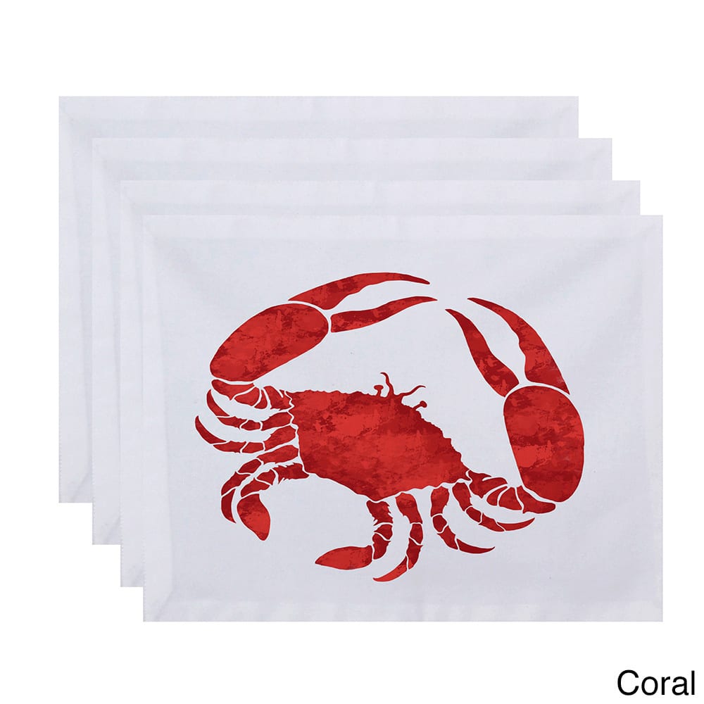 18 x 14-inch Crab Animal Print Placemat (Set of 4)