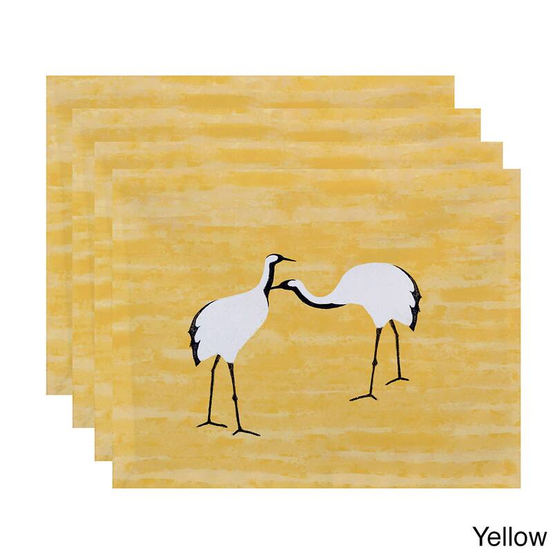 18 x 14-inch Stilts Animal Print Placemat (Set of 4) - Yellow