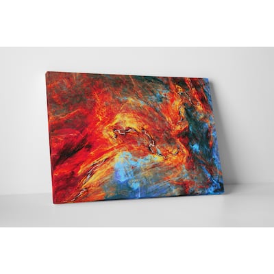 Abstract Art 'Flames Upon Ice' Gallery Wrapped Canvas Wall Art - Bed ...