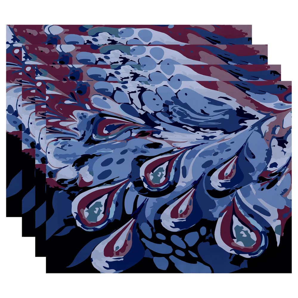 18 x 14-inch Boho Splash Geometric Print Placemat (Set of 4)