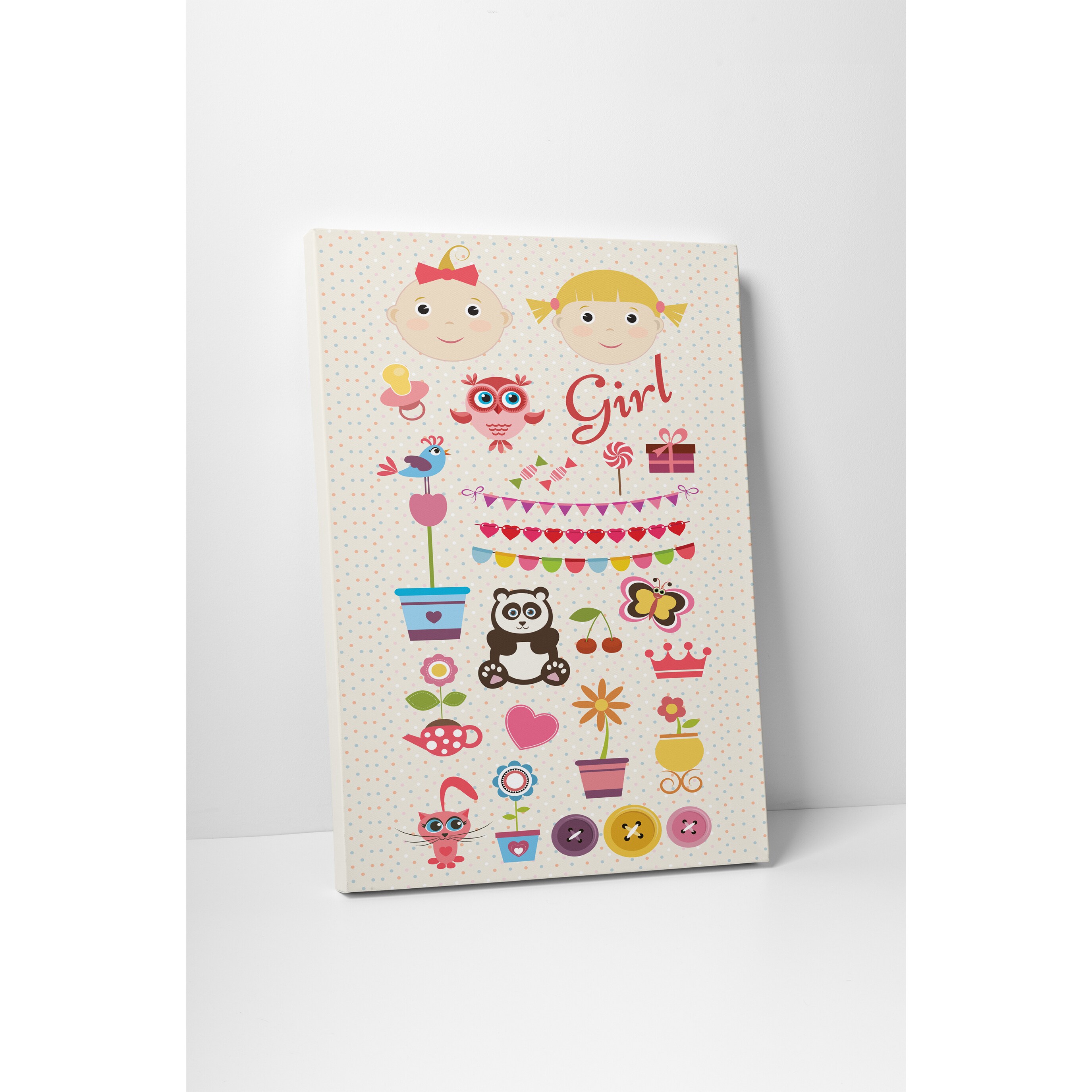baby girl canvas wall art