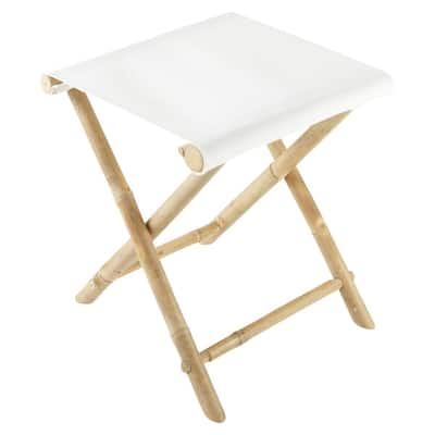 Zew Bamboo Hand-crafted Foldable Luggage Rack/Stool - 18x18x18