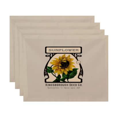 18 x 14-inch Sunflower Floral Print Placemat (Set of 4)