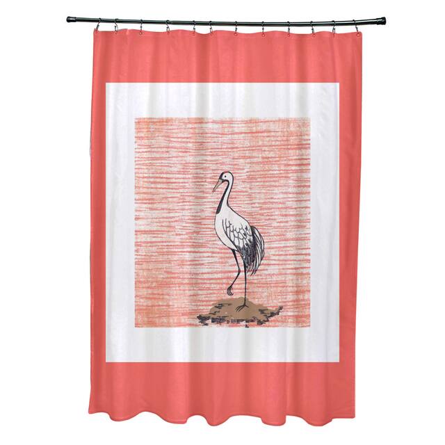 71 x 74-inch Sandbar Animal Print Print Print Shower Curtain - Orange